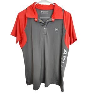 Ariat Tek Womens Heat Series Polo Shirt Size XL Performance Wicking Activewear